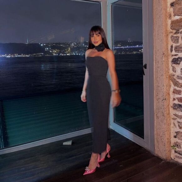 ZW ZARA COLLECTION STRAPLESS DRESS GRAY Midi Dress gray - Picture 3 of 16